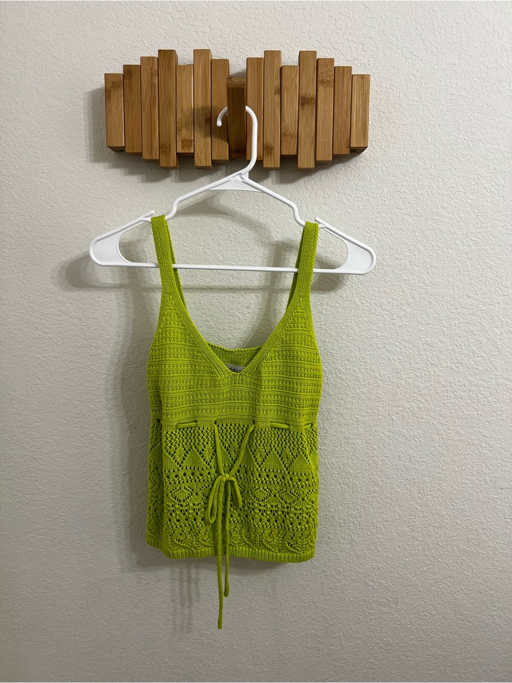Madden Girl Lime Green Crochet Tank Top